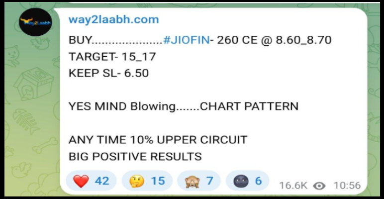 Way2Laabh telegram post