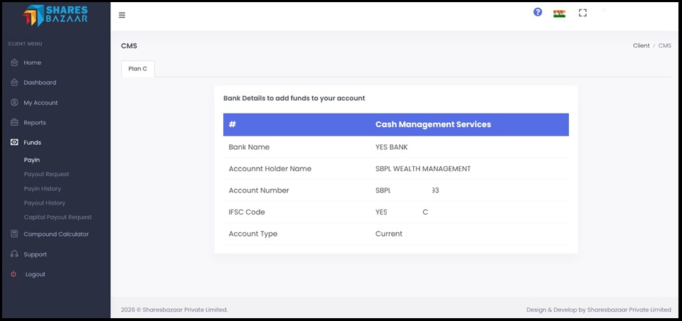 shares bazaar bank details