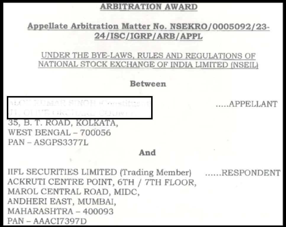 Alok Kumar Singh vs IIFL Securities Limited