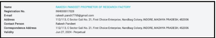 Research Factory SEBI Registration