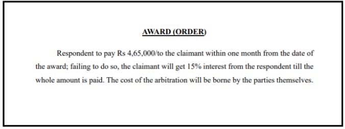 arbitration award