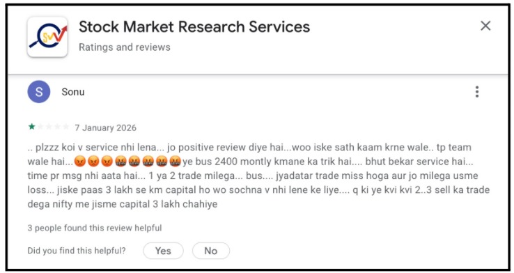 Stock Market Research and Services User Reviews