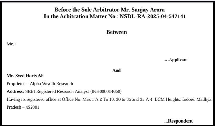 Alpha wealth research arbitration