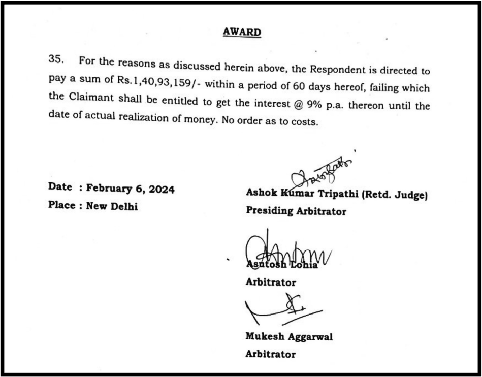 Arbitration case