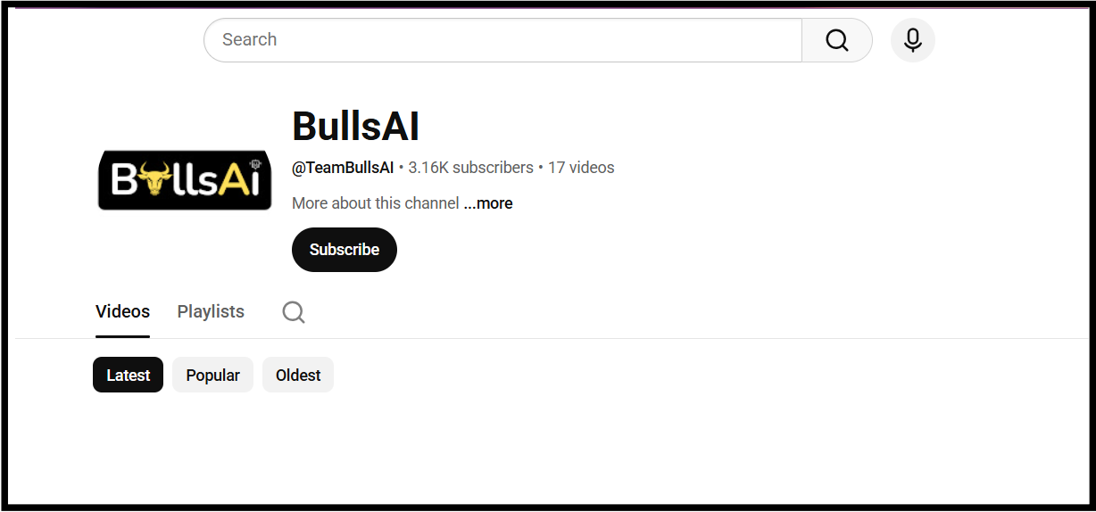 Bulls AI youtube