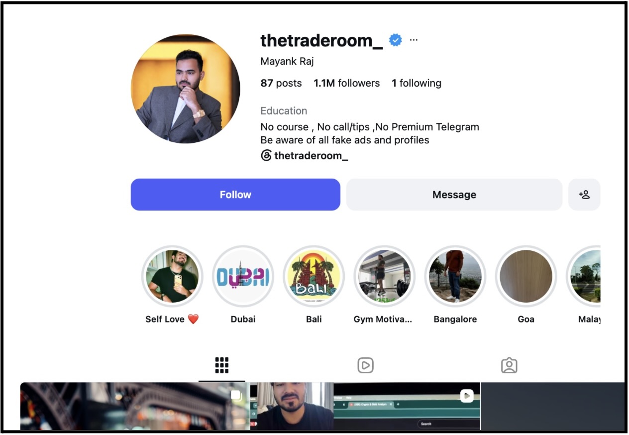 Mayank Raj Instagram