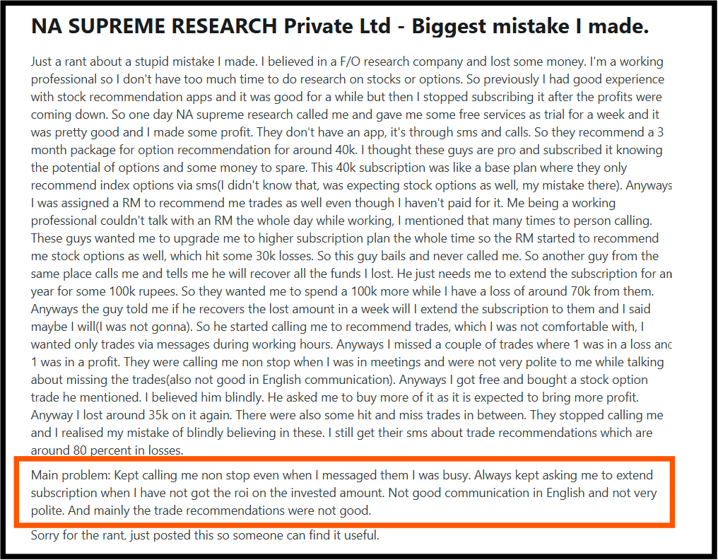 NA Supreme Research Reviews