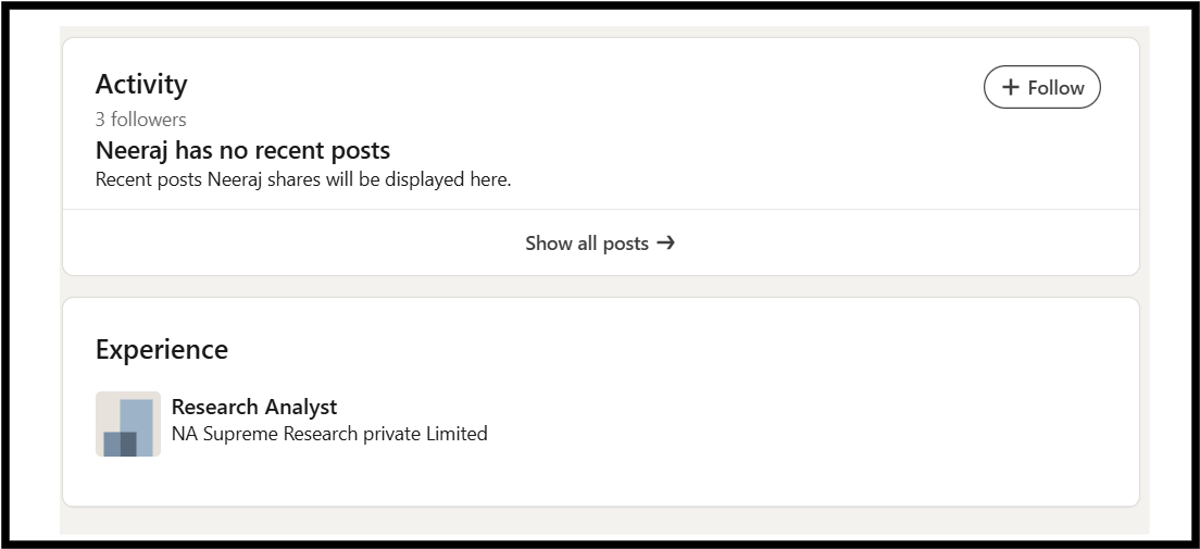 Neeraj Sen Linkedin Profile