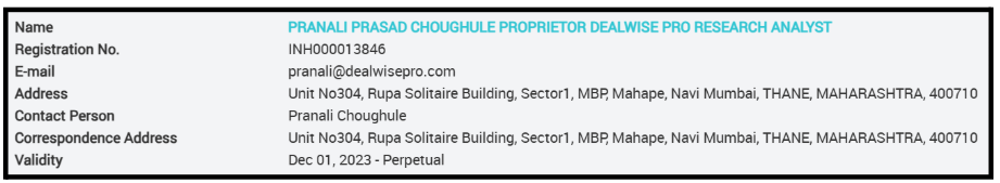 dealwisepro sebi registration