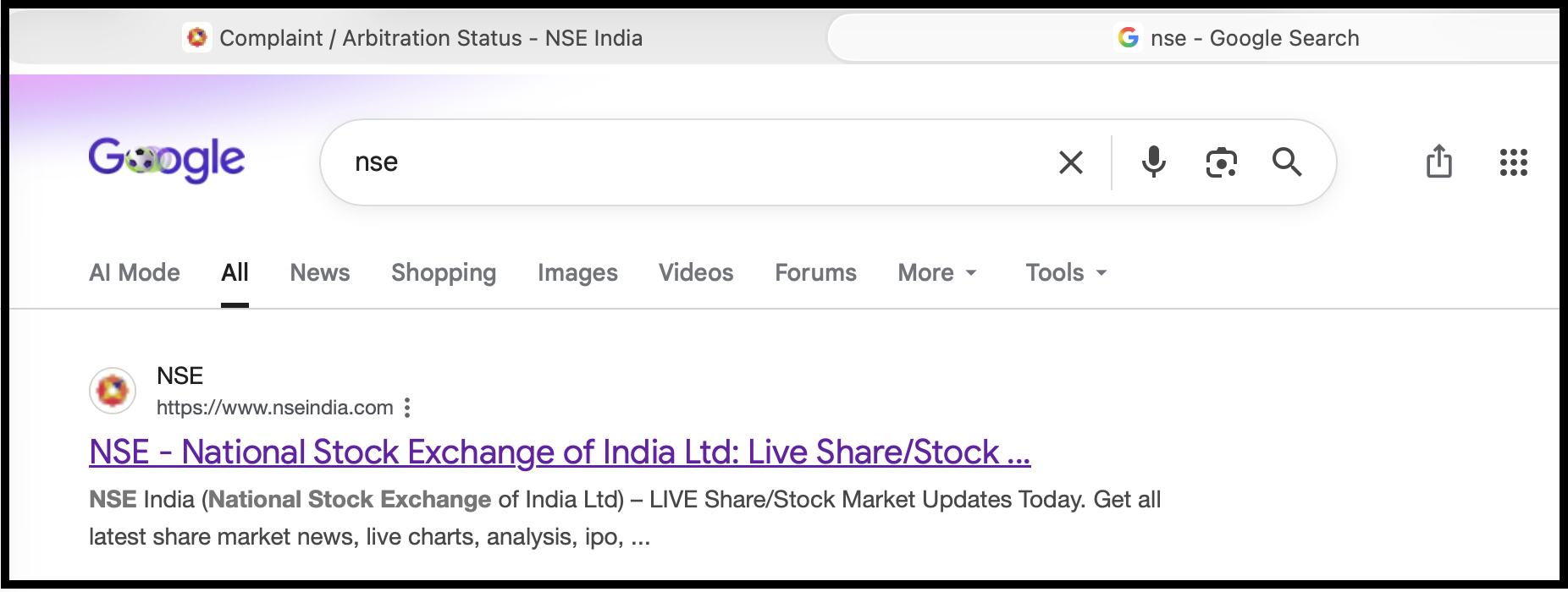 nse complaint data 