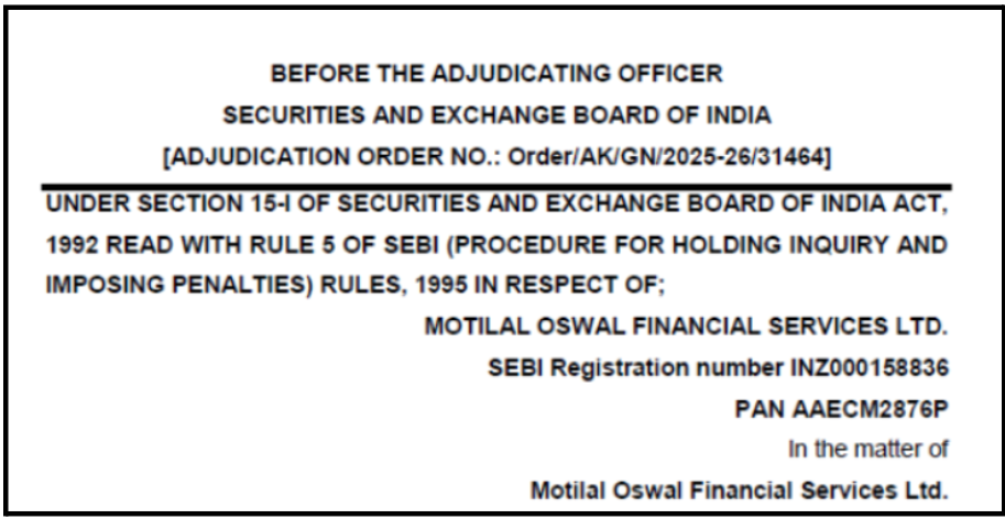Motilal Oswal Unauthorised Trading