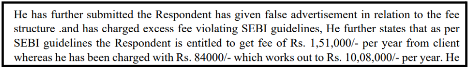 sebi registered research analyst fees violation
