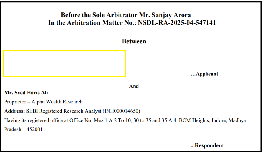 alpha wealth research arbitration