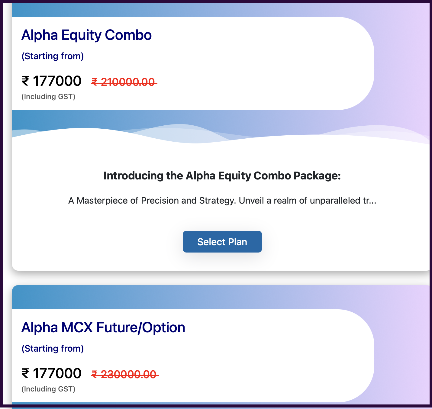 alpha wealth pricing
