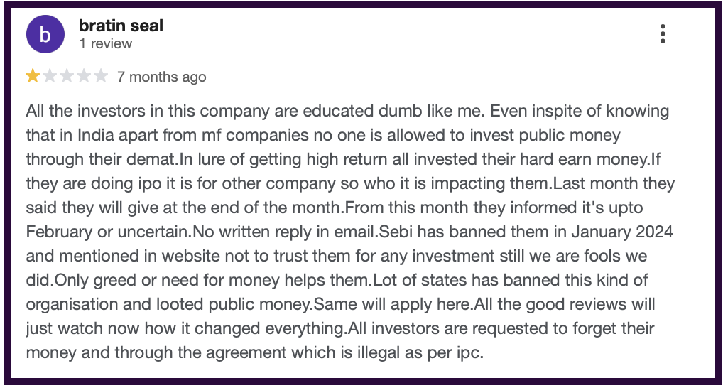shares bazaar review on google