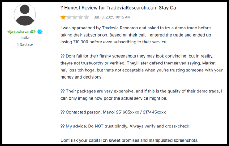 Tradevia research reviews