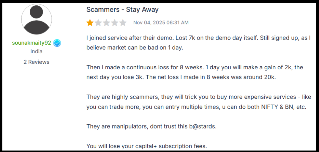 Tradevia research reviews on upselling