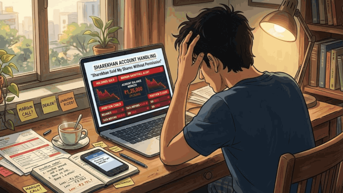 sharekhan account handling