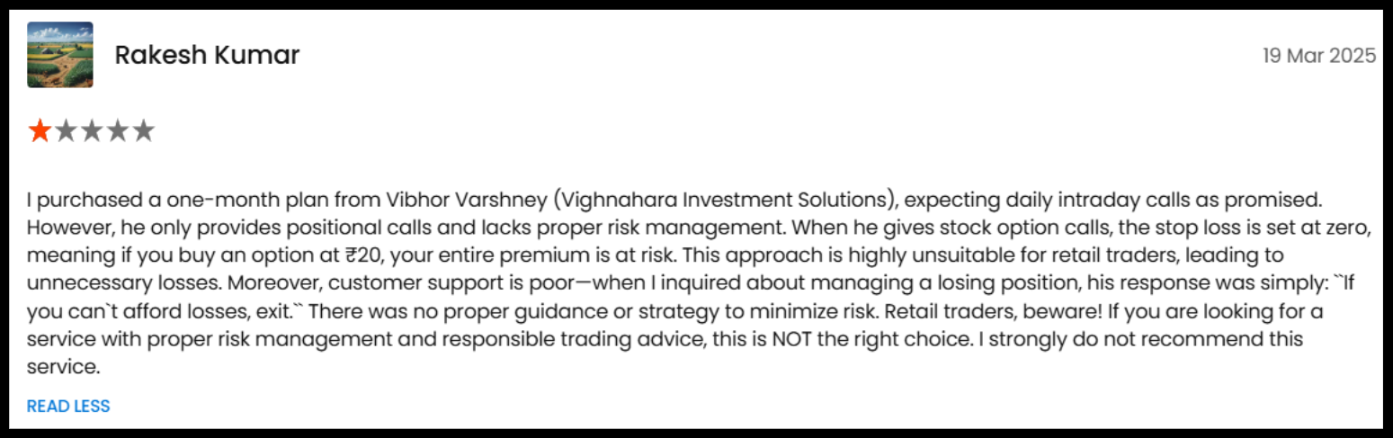 Vighnahara Investment Solutions review