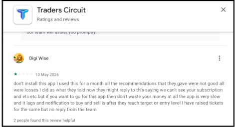 Traders Circuit User Complaints