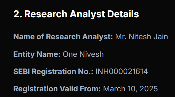 One Nivesh red flags