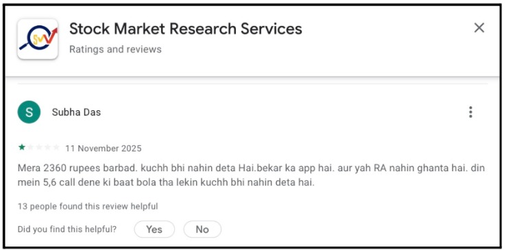 Stock Market Research and Services reviews