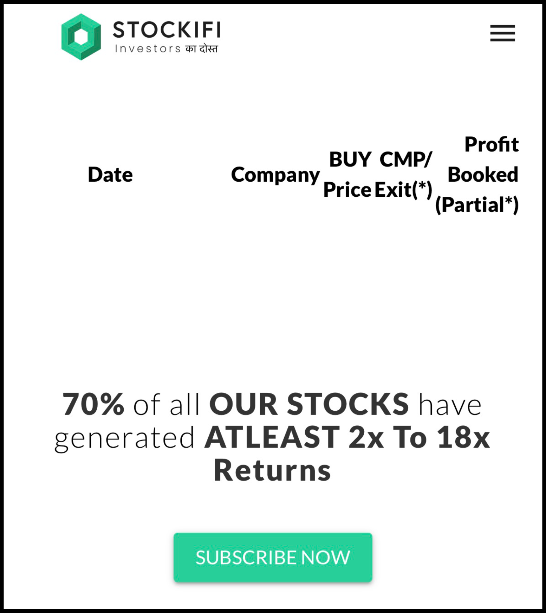 Stockifi website claim