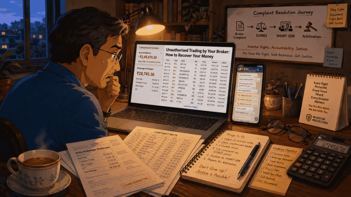 unauthorised trading by stockbroker