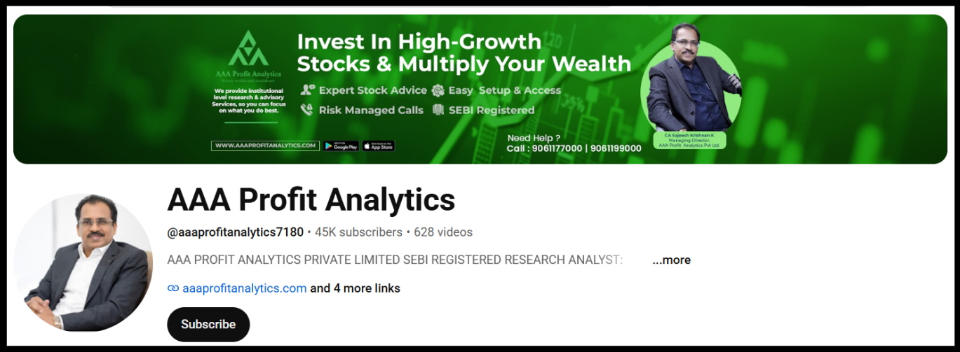 AAA profit analytics youtube