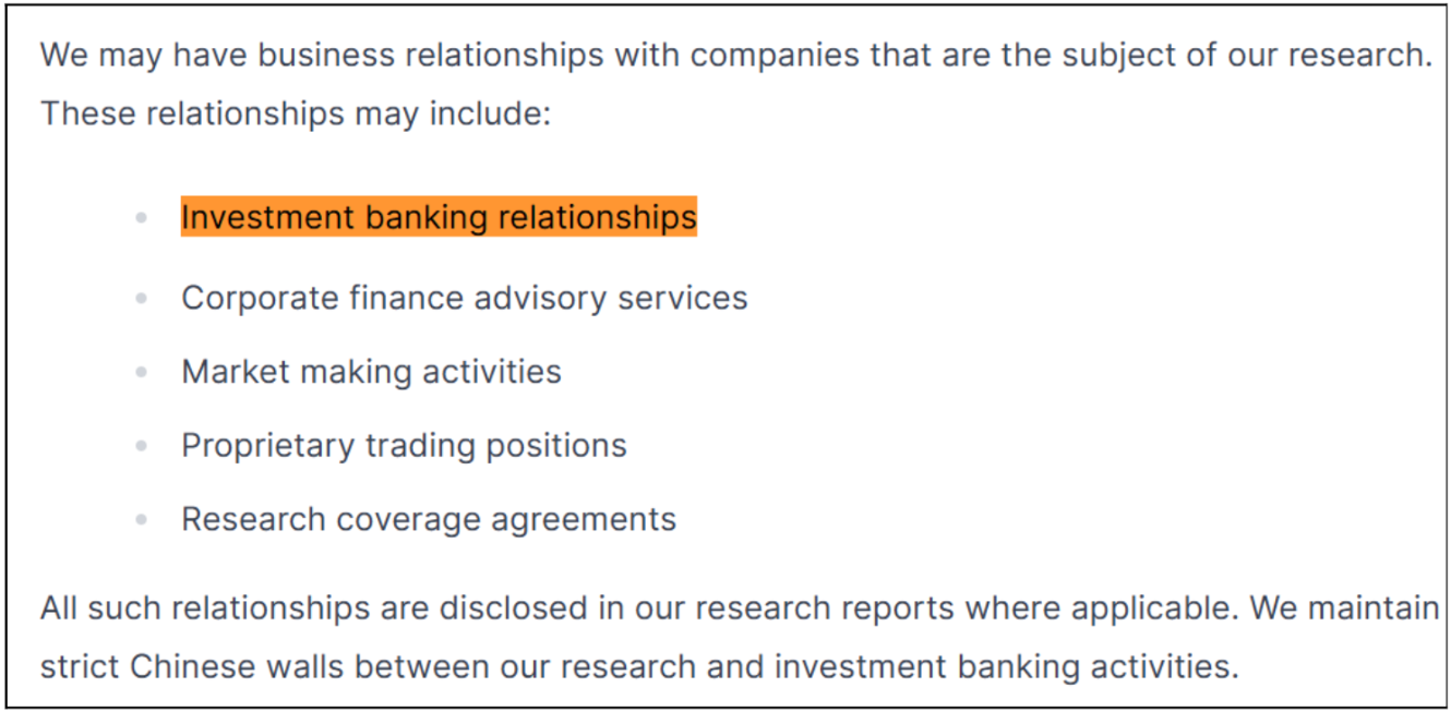 Bullgains Research disclosure