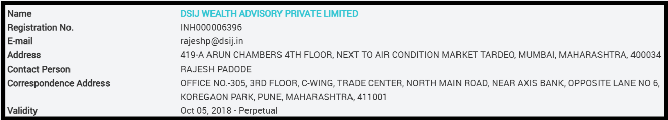 DSIJ wealth advisory ra registration