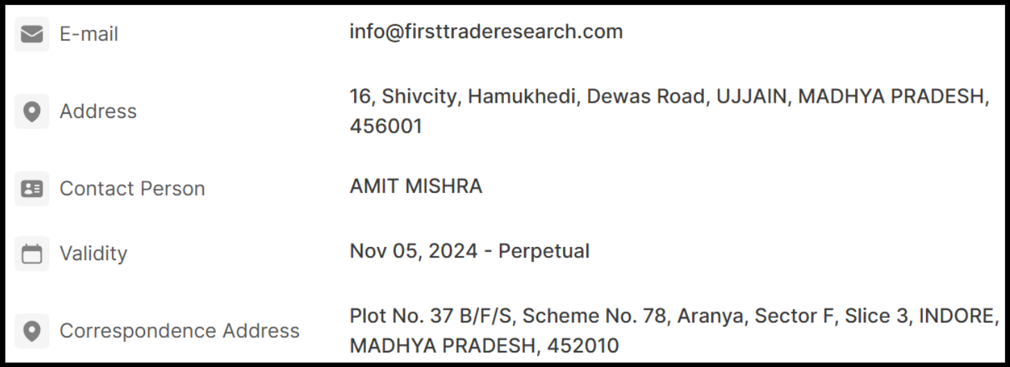 First trade research details