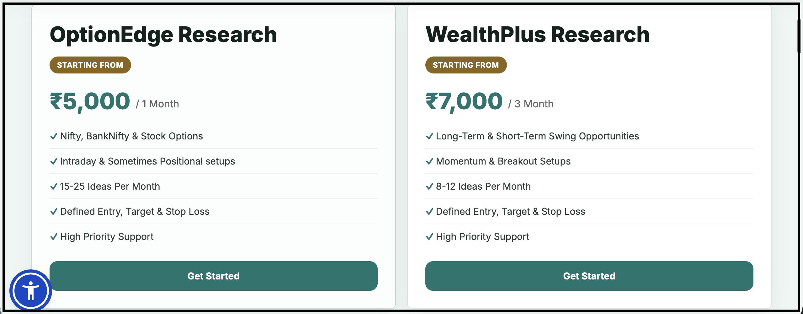Wealth Consultant Pricing