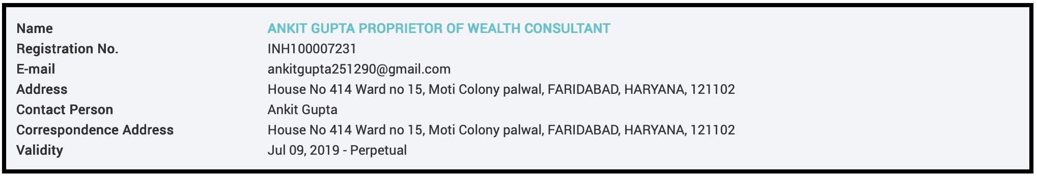 Wealth Consultant SEBI Registration