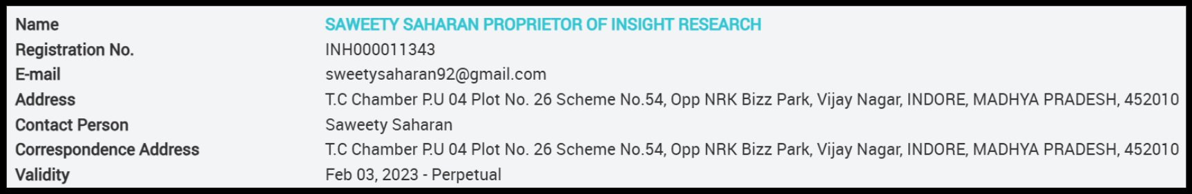 Insight research sebi registration