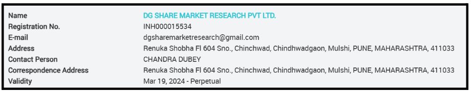 DG Share Market Research Owner Name