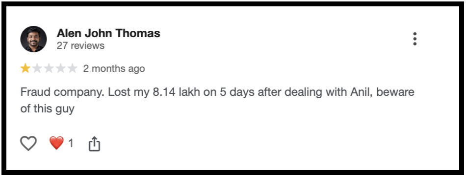 Stockscene Research google Reviews by users