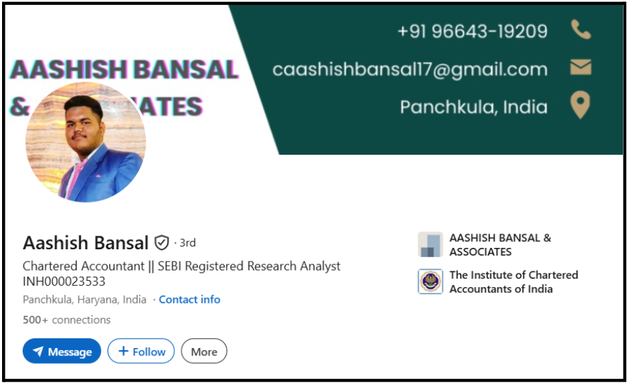 aashish bansal research analyst