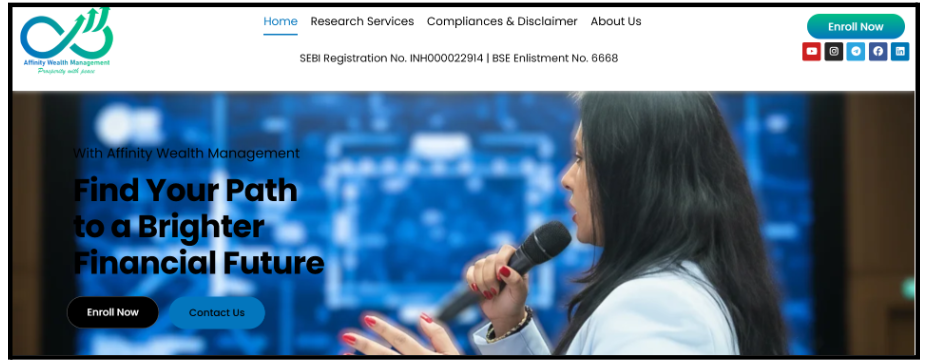 Analysis of Affinity Wealth Management SEBI registration and stock advisory services