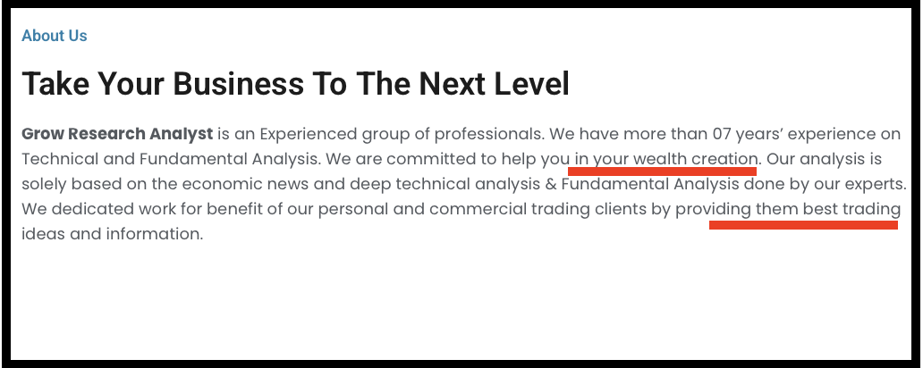 grow research analyst red flags
