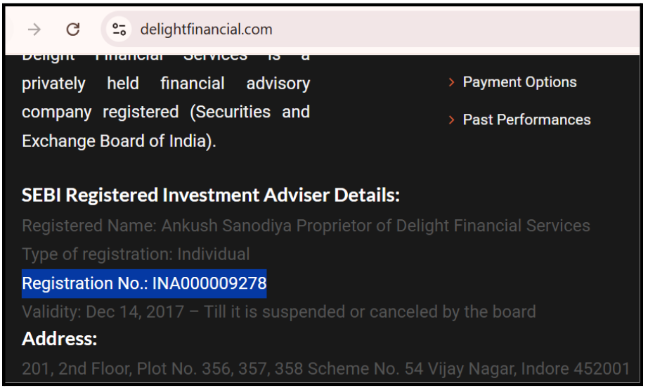 delight financial services ia registration