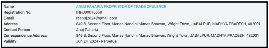 Trade Opulence owner anuj paharia sebi registration