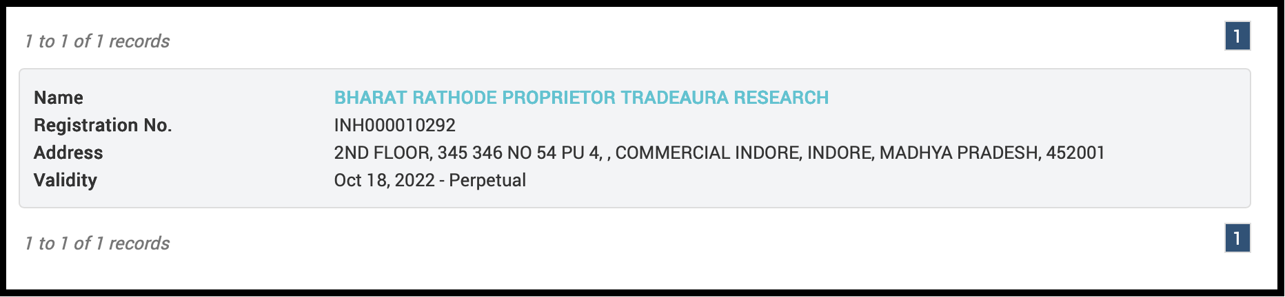 trade aura research sebi registration