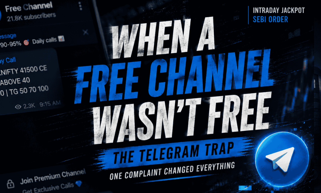 SEBI final order against Intraday Jackpot Telegram channels directing a ₹9.02 crore refund to subscribers.