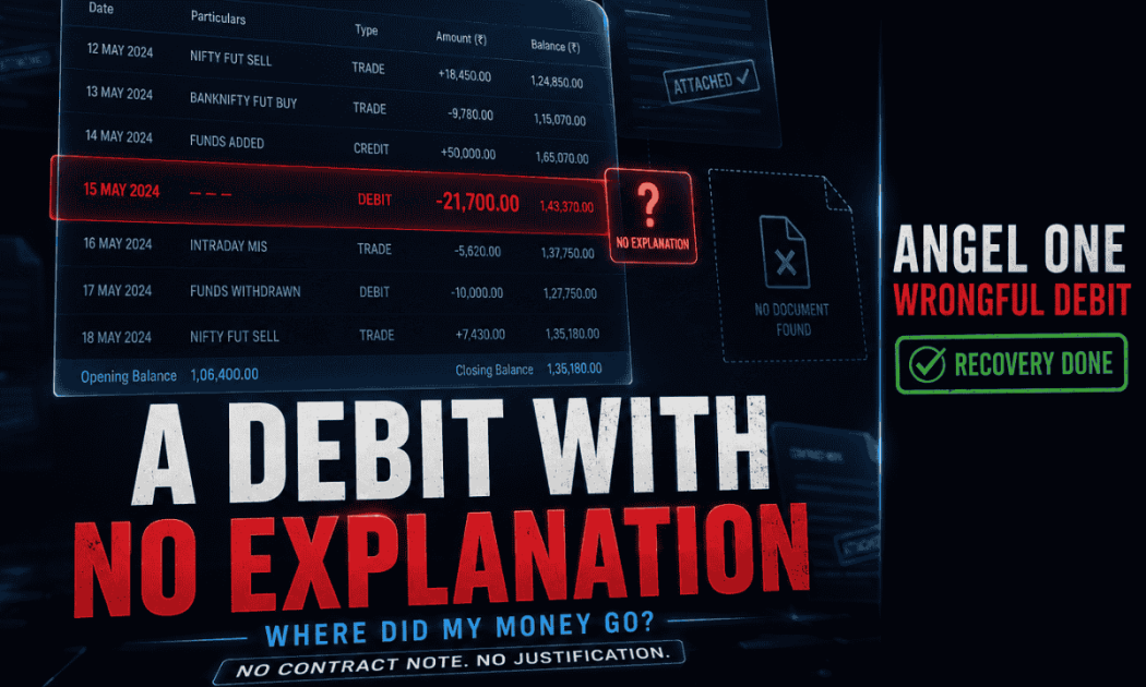 angel one wrongful debit