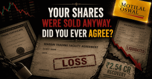 Motilal Oswal wrongful liquidation arbitration case highlighting ₹2.54 Cr recovery and lack of client agreement