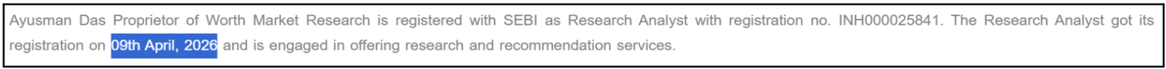 Worth Market Research error