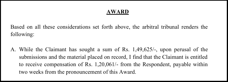 Capital Craft Research arbitration award order requiring refund over guaranteed returns breach