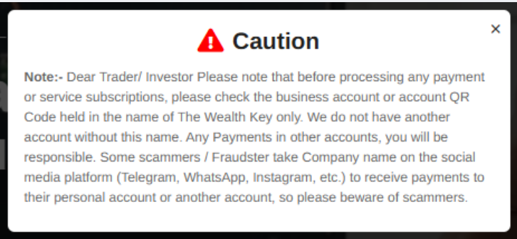 the wealth key caution