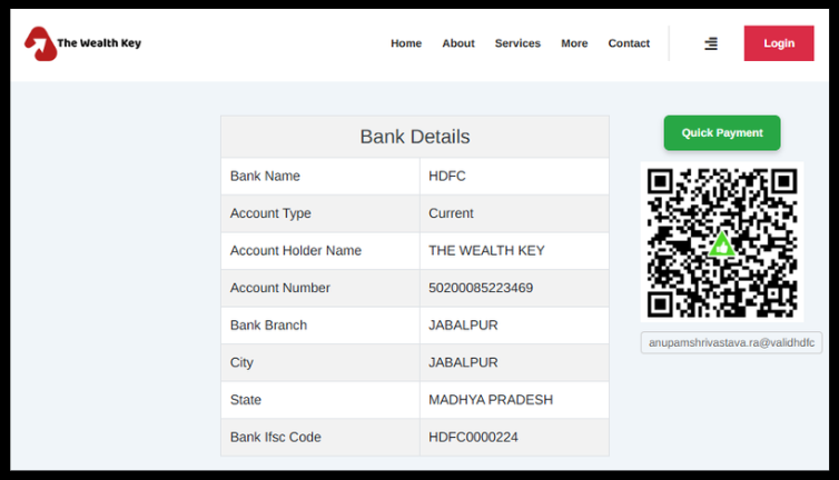 the wealth key research payment
